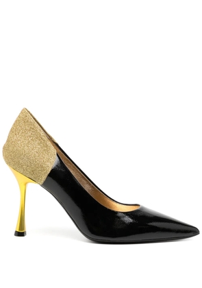Madison.Maison Alena Black/Gold High Heel Pumps 65mm