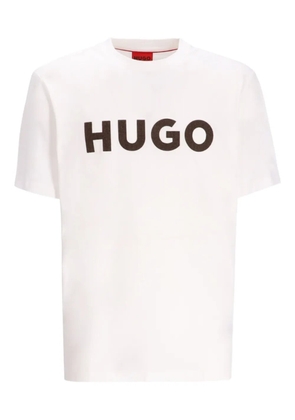 HUGO logo-print cotton T-shirt - 102 WHITE