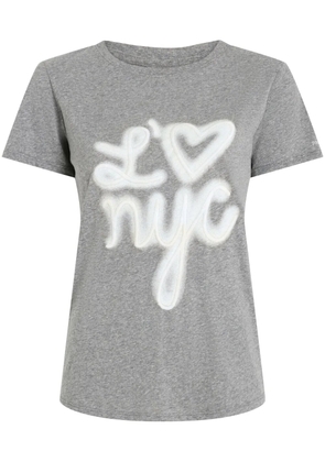 Cinq A Sept slogan-print cotton T-shirt - Grey