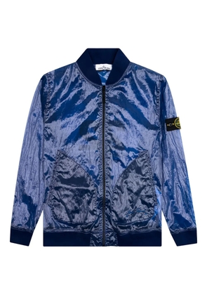 Stone Island number-detail bomber jacket - Blue