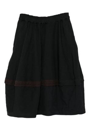 Black Comme Des Garçons elasticated-wais panelled midi skirt
