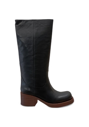 Jeffrey Campbell Reflect seam block heel boots - Black