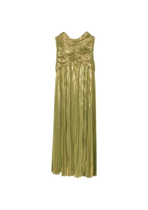 Retrofete strapless pleated maxi dress - Gold