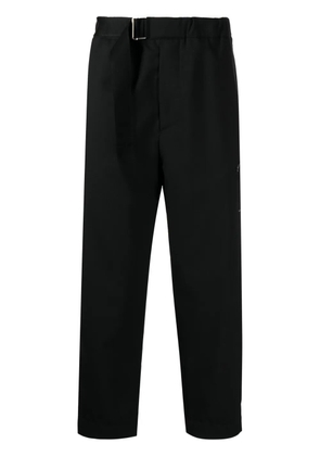 OAMC belted-waist cropped trousers - Black