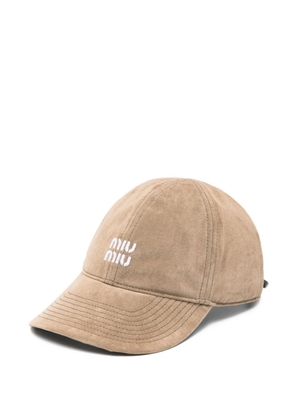 Miu Miu logo baseball cap - Neutrals