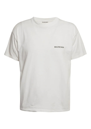 Balenciaga Pre-Owned embroidered logo T-shirt - White
