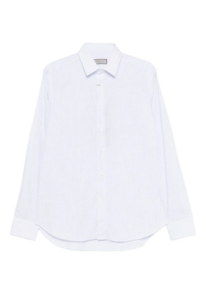 Canali long sleeve checked shirt - White