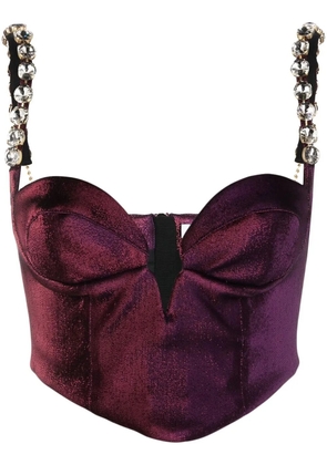 AREA Mussel cup bustier top - Purple