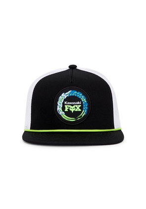 Fox Racing x Kawasaki Snapback Hat in Black.