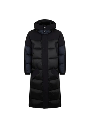 Moorer hooded panelled coat - Blue
