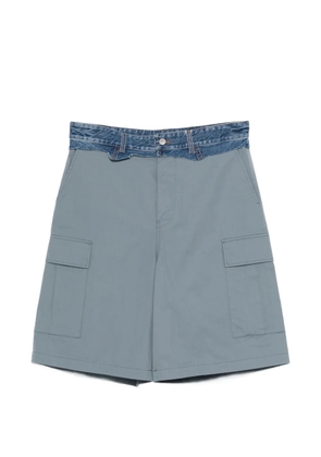 MM6 Maison Margiela denim-panel cargo shorts - Blue
