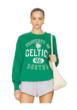 Junk Food Celtics Property Sweatshirt in Green. Size L. Also in M, S, XL/1X, XS.