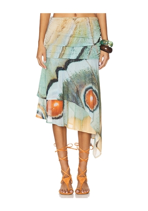 Feners Festa Skirt Marbre in Baby Blue. Size L. Also in M, S, XS.