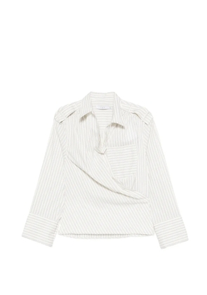 IRO Lace striped pocket shirt - Neutrals