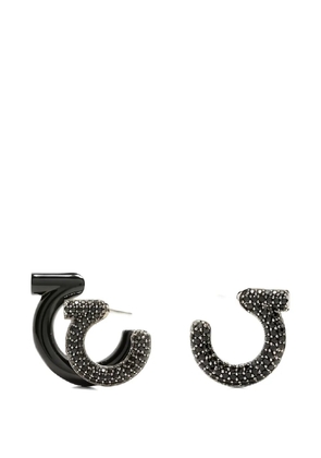 Ferragamo black embellishment earrings