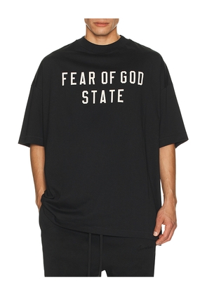 Fear of God ESSENTIALS 90S Fit T-Shirt in Black. Size L. Also in M, XL/1X.
