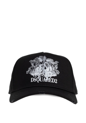 DSQUARED2 monkey-motif baseball cap - Black