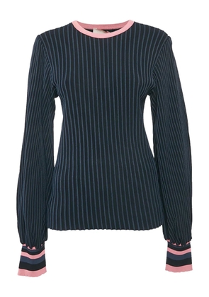 Roksanda ribbed striped top - Black