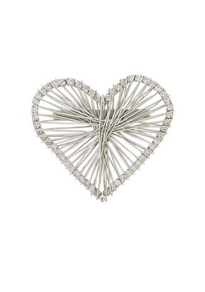 Isabel Marant Eden Brooch in Metallic Silver.