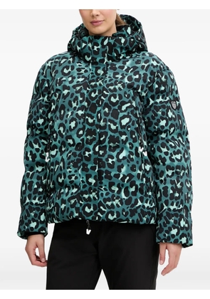 Ea7 Emporio Armani hooded leopard-print jacket - Green
