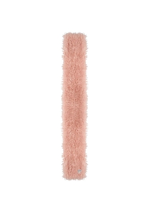 GANNI fluffy-texture scarf - Pink