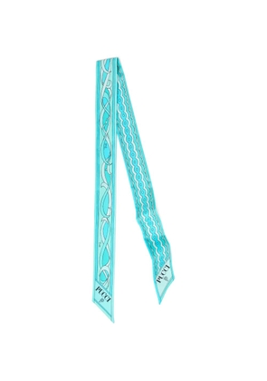 PUCCI patterned silk scarf - Blue