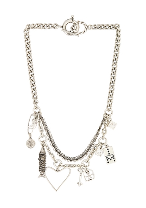 Isabel Marant Abby Necklace in Metallic Silver.