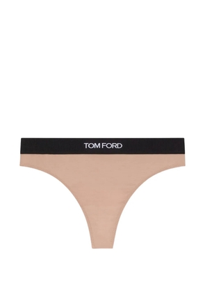 TOM FORD logo-print thong - Pink