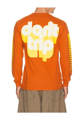 Free & Easy Apres Long Sleeve Tee in Orange. Size L. Also in M, S, XL/1X.