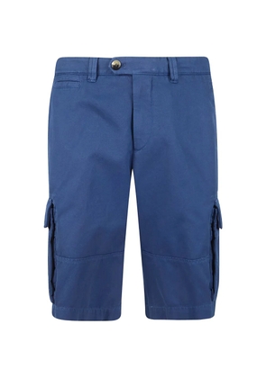 Brunello Cucinelli button-fastening cargo shorts - Blue