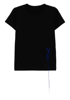 Y's embroidered T-shirt - Black