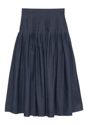 Carolina Herrera pleated denim skirt - Blue