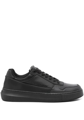 Calvin Klein Jeans logo-debossed leather sneakers - Black