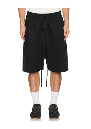 Fear of God ESSENTIALS Relaxed Short in Black. Size L. Also in M, S, XL/1X, XS, XXL/2X.