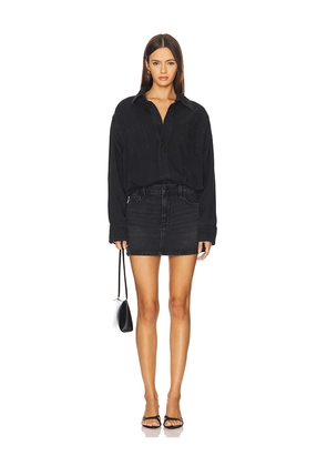 Good American Denim Shirt Dress in Black. Size L. Also in M, S, XS, XXXL/3X, XXXXL/4X.