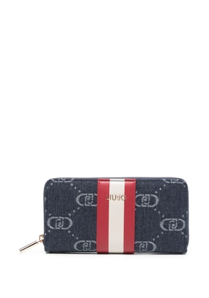 LIU JO jacquard zip-around wallet - Blue