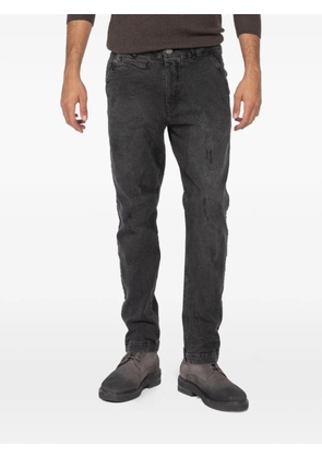 Hannes Roether button-fastening textured trousers - Grey