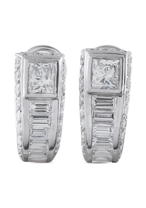 Adler diamond geometric clip-on earrings - Silver