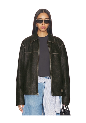 Guess Originals Faux Leather Jacket in Black. Size L. Also in M, XL/1X.