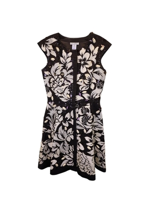 Oscar de la Renta Pre-Owned floral embellished dress - Black