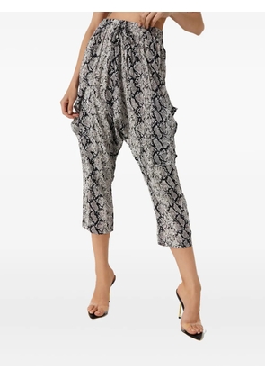 One Teaspoon snake-print cropped trousers - Grey