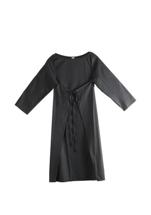 Baserange tie long-sleeve midi dress - Black