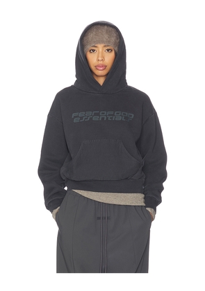 Fear of God ESSENTIALS Classic Hoodie in Black. Size L. Also in M, S, XL, XS.