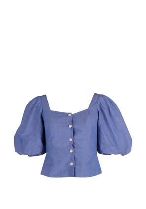 SANDRO puffed-sleeve top - Blue