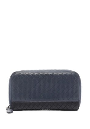 Bottega Veneta Pre-Owned 2000s Intrecciato leather zip-around wallet - Blue