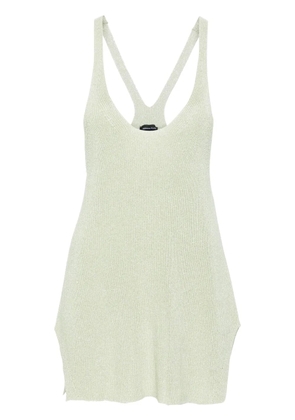 Fabiana Filippi racer-back knitted tank top - Green