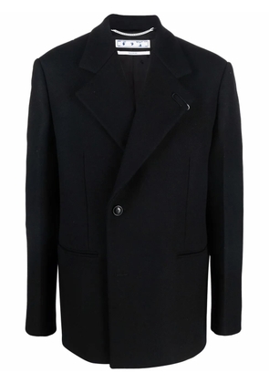 Off-White double-breasted short coat - Black