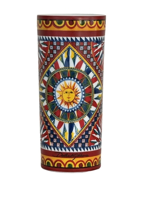 Dolce & Gabbana Cart patterned vase (10 cm x 23 cm) - Red