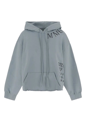 MM6 Maison Margiela logo-print hoodie - Blue