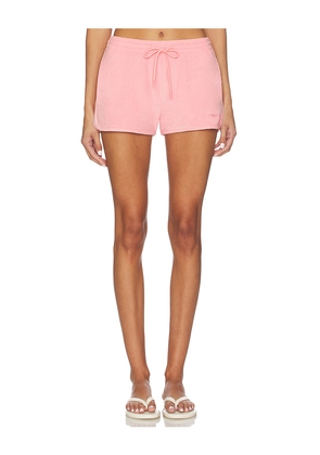 Hunza G Towelling Embroidered Shorts in Pink. Size L. Also in M.